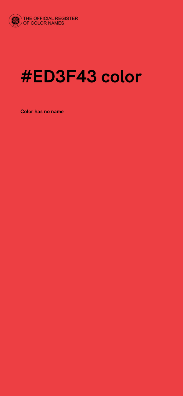 #ED3F43 color image