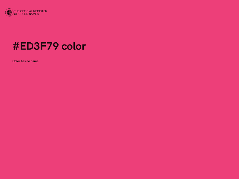 #ED3F79 color image