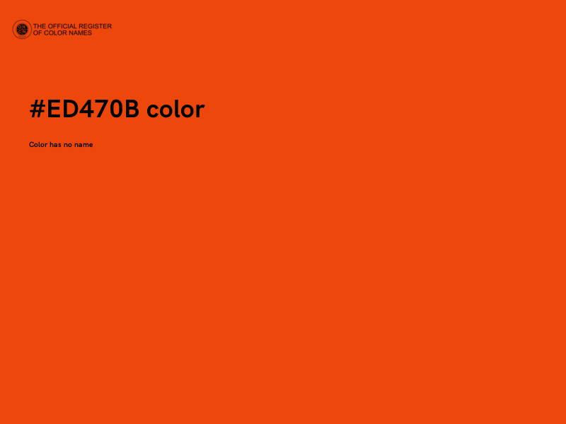 #ED470B color image