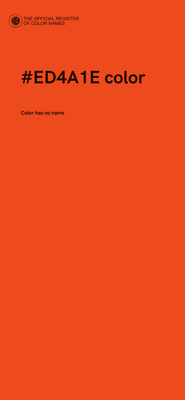 #ED4A1E color image