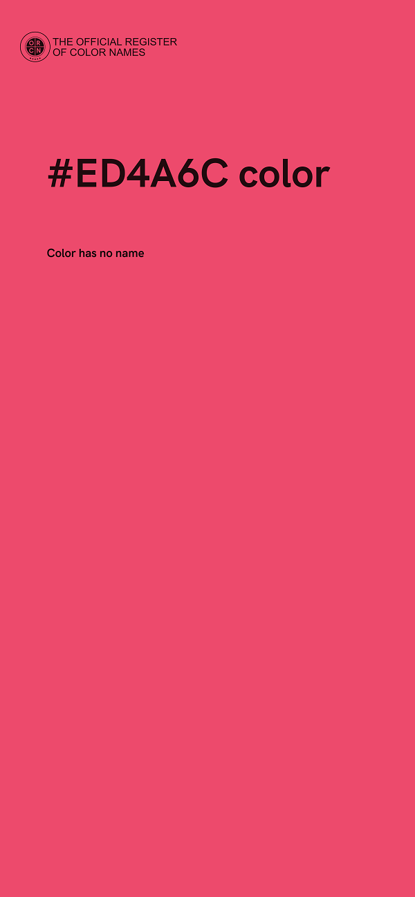 #ED4A6C color image