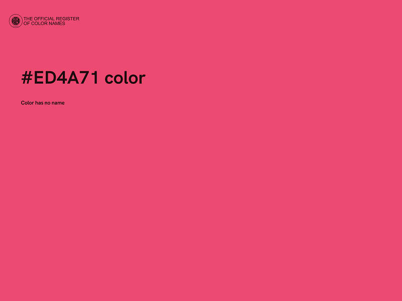 #ED4A71 color image
