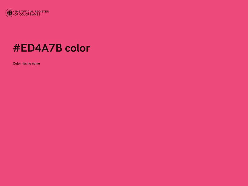 #ED4A7B color image
