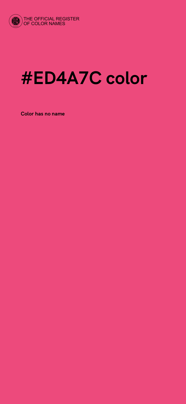 #ED4A7C color image