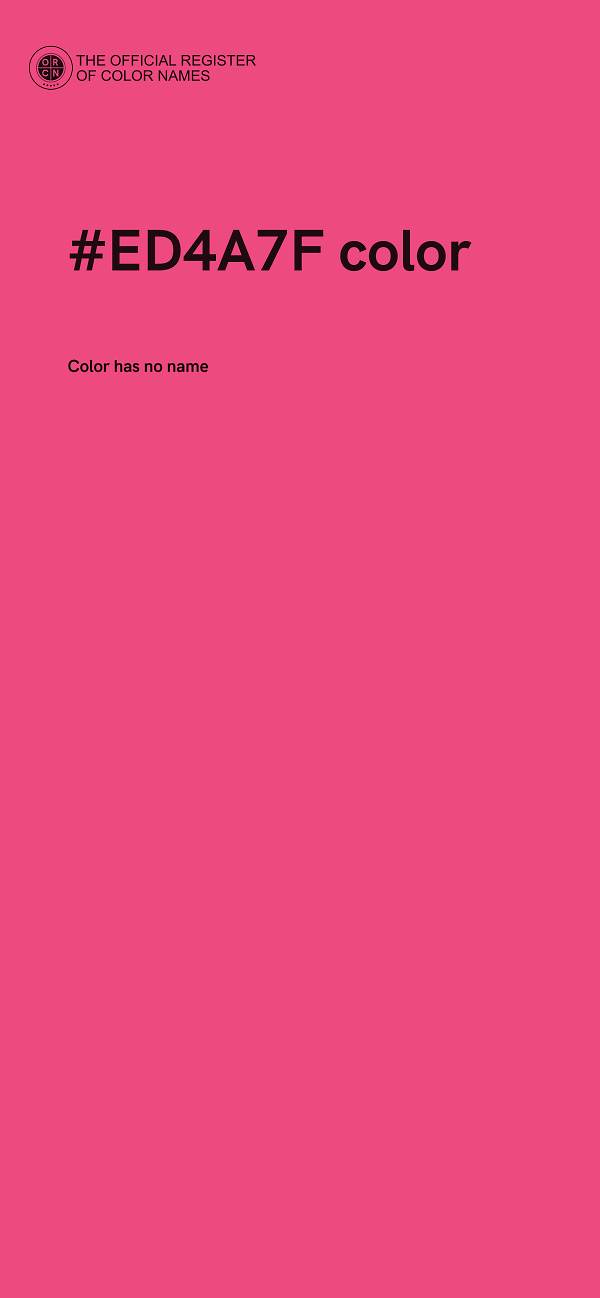 #ED4A7F color image