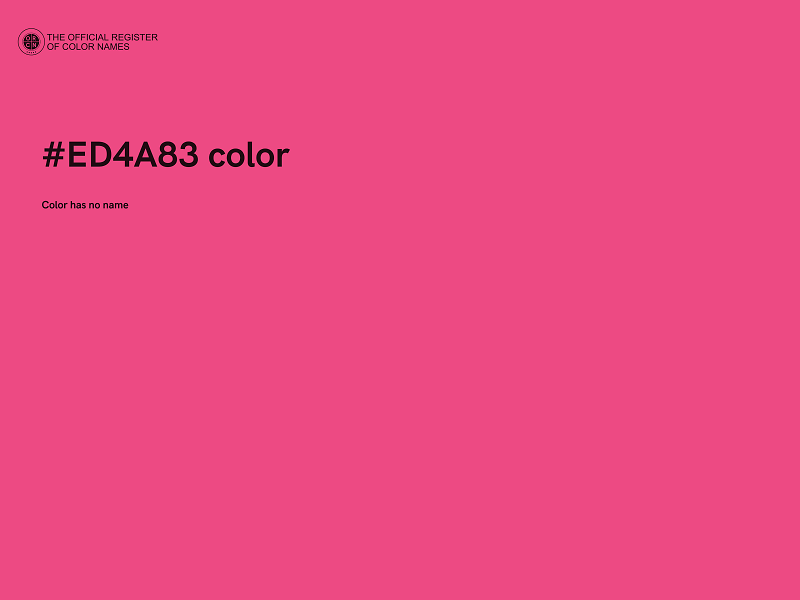 #ED4A83 color image