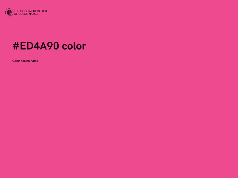 #ED4A90 color image