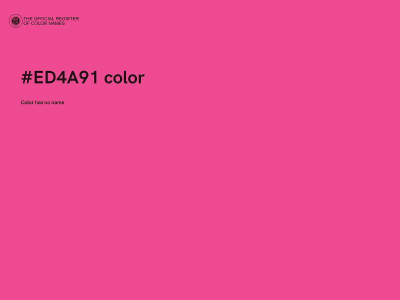 #ED4A91 color image