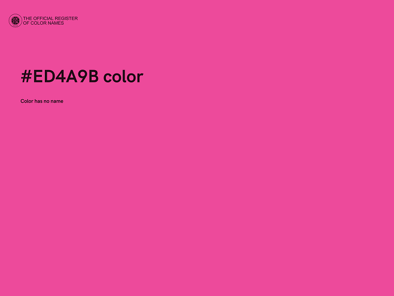 #ED4A9B color image