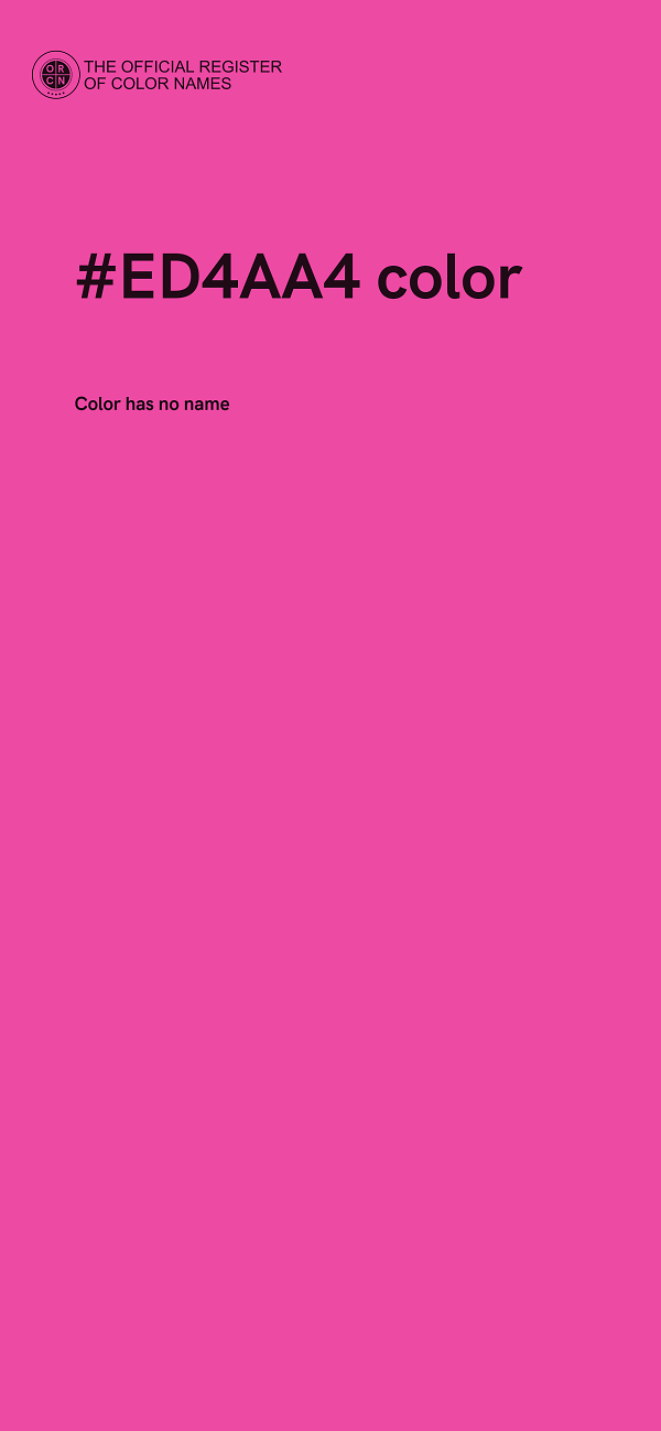 #ED4AA4 color image