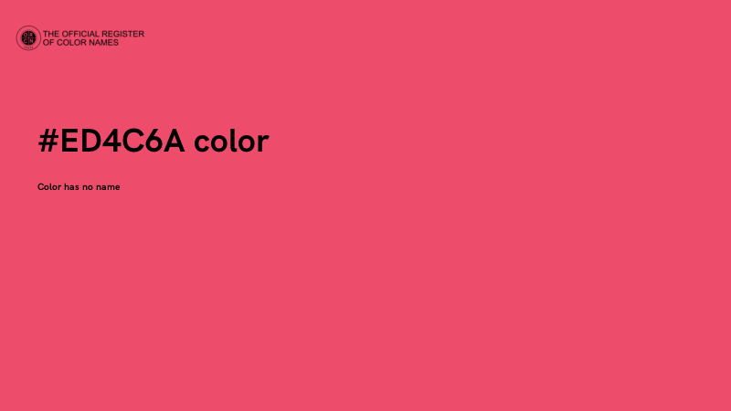 #ED4C6A color image