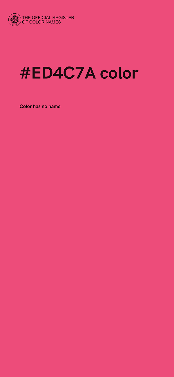 #ED4C7A color image