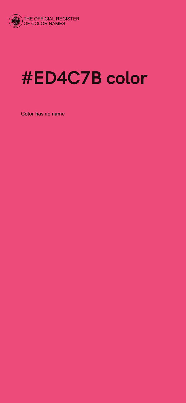 #ED4C7B color image