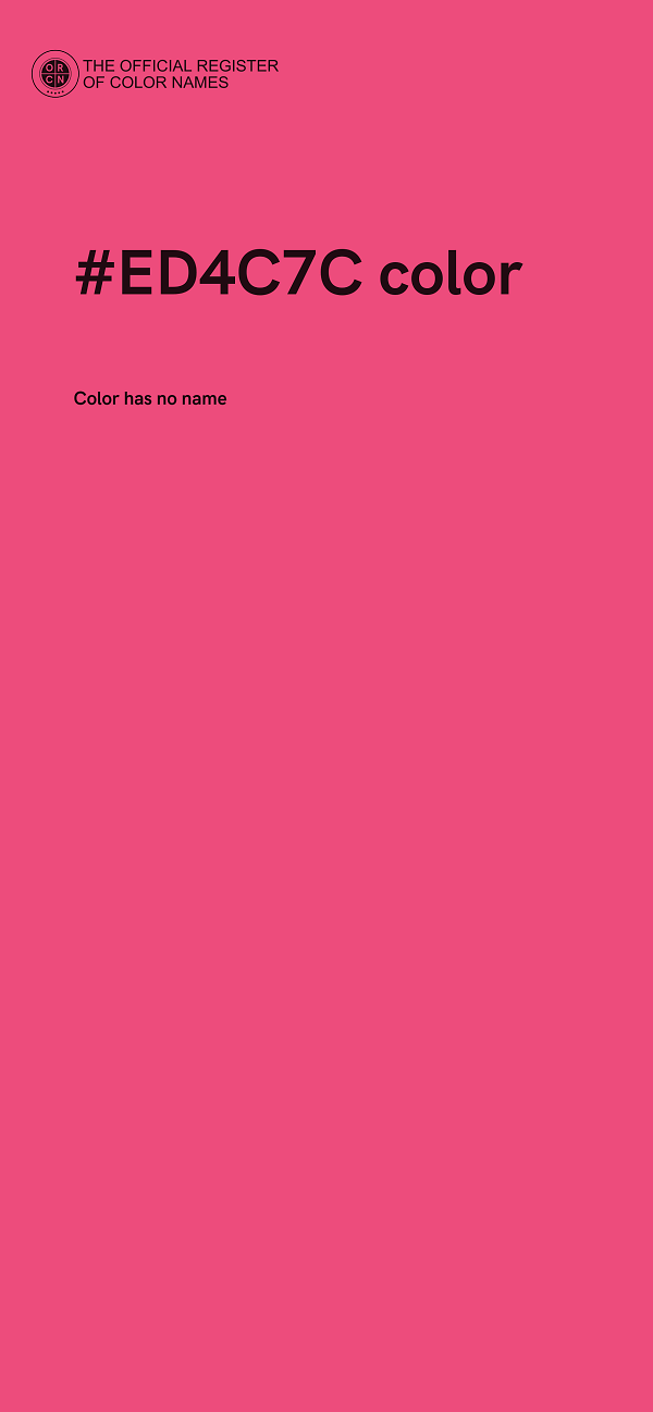 #ED4C7C color image