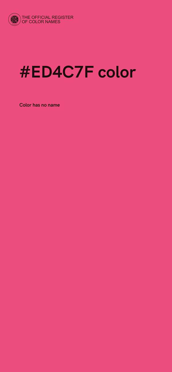 #ED4C7F color image