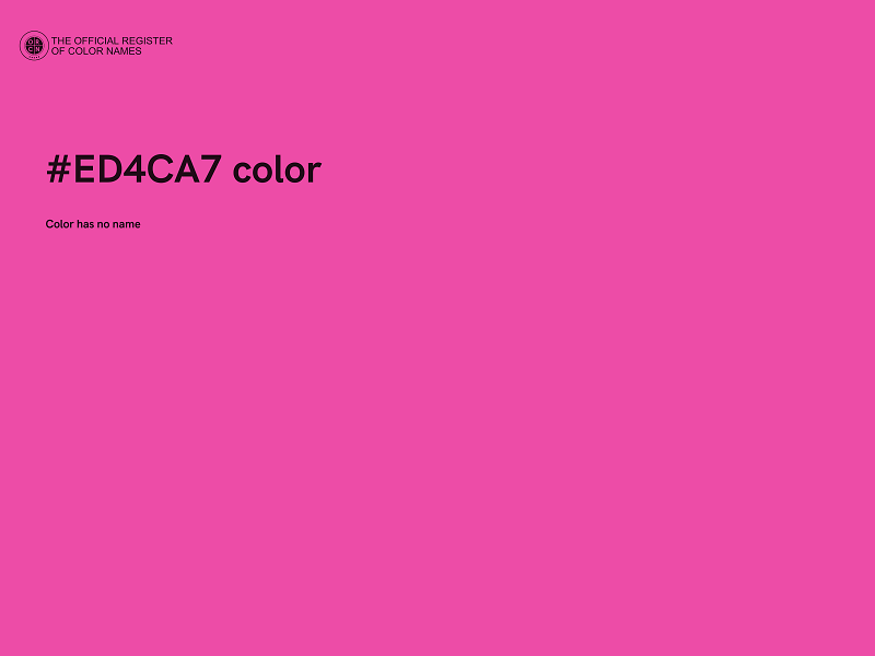 #ED4CA7 color image