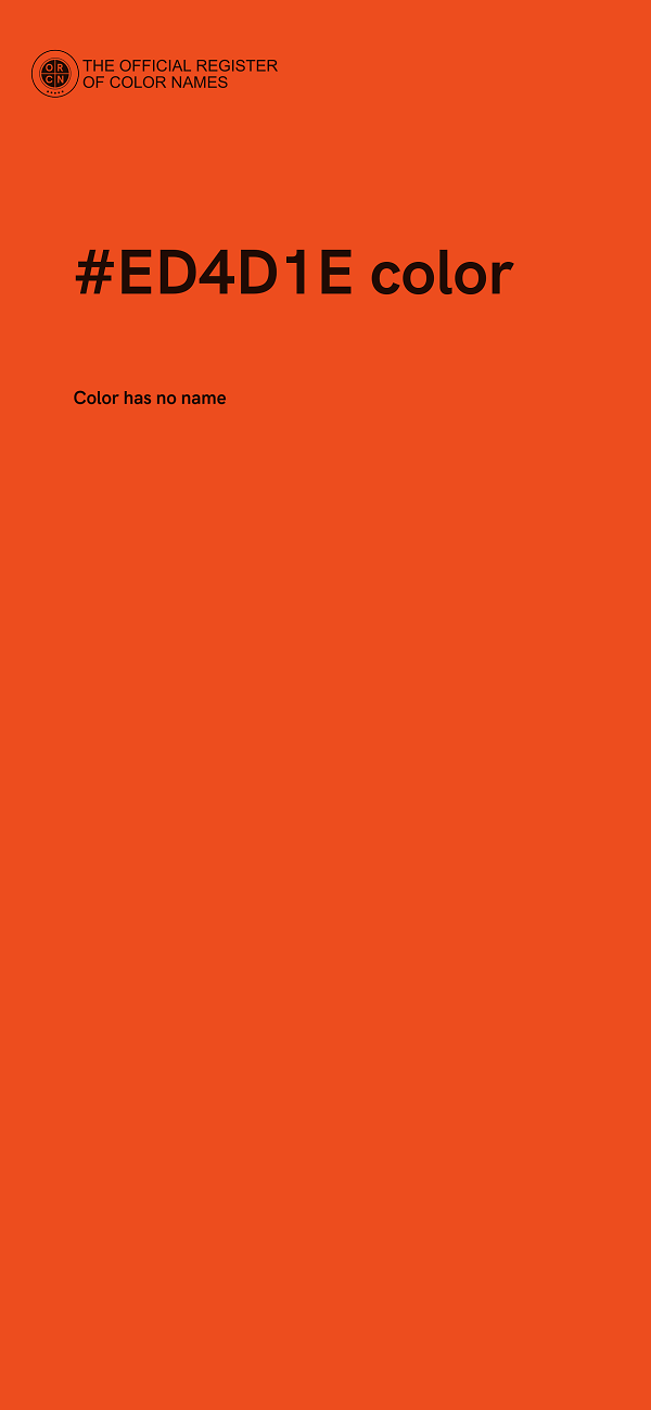 #ED4D1E color image