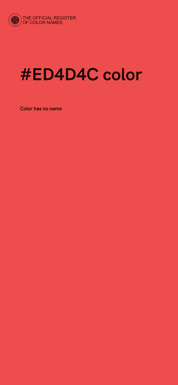 #ED4D4C color image