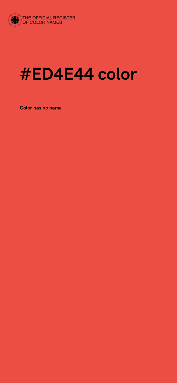 #ED4E44 color image