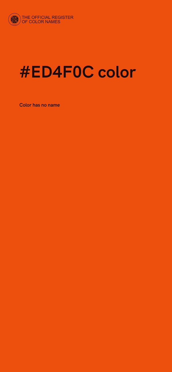 #ED4F0C color image