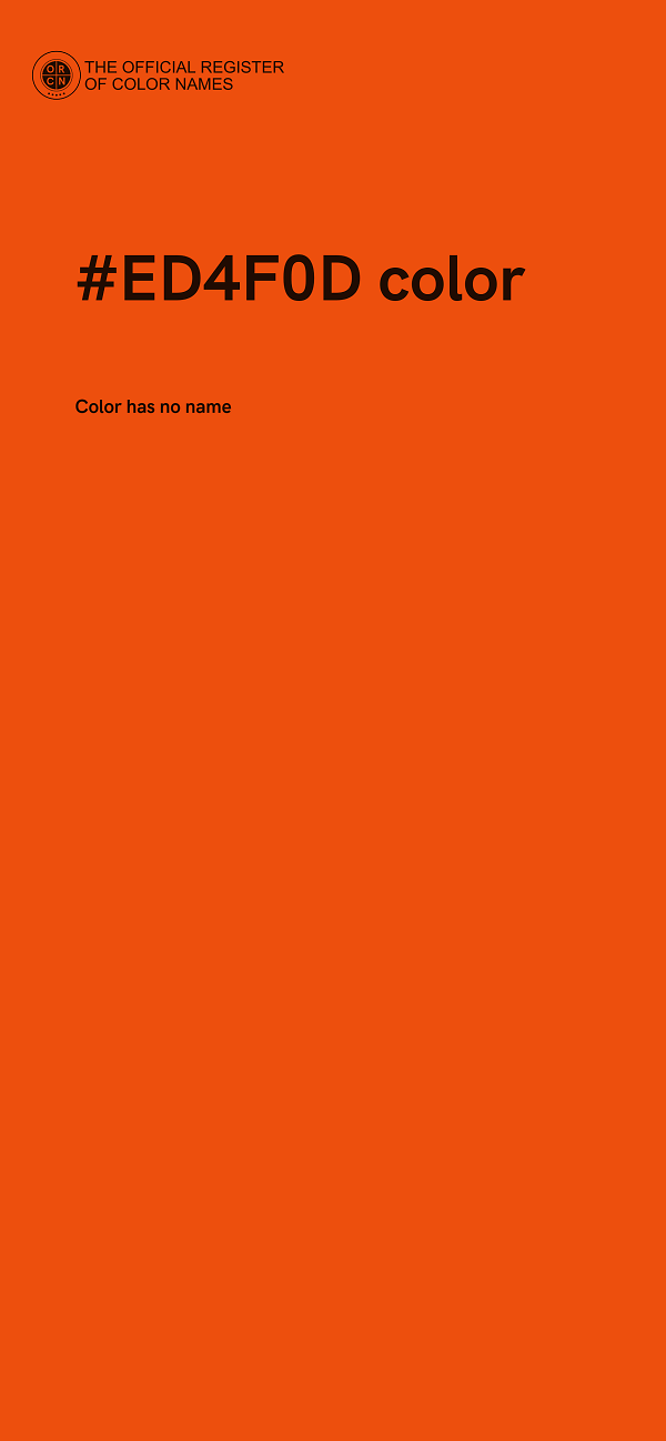 #ED4F0D color image