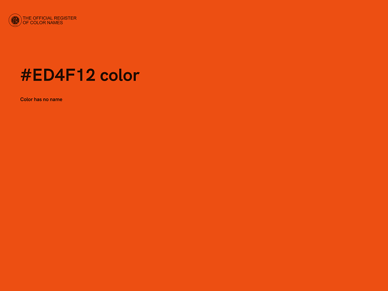 #ED4F12 color image