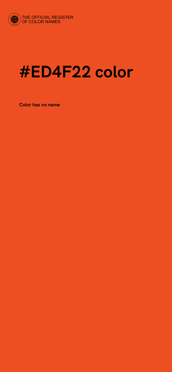 #ED4F22 color image