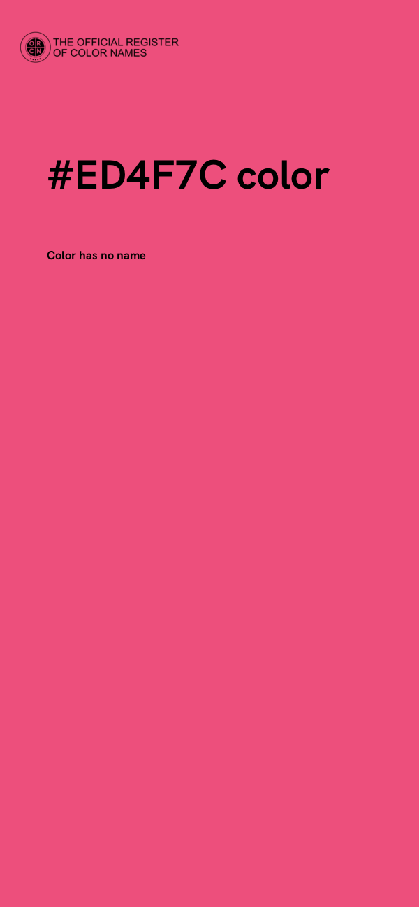 #ED4F7C color image