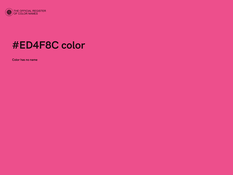 #ED4F8C color image