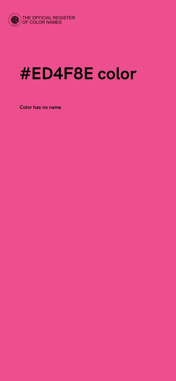 #ED4F8E color image