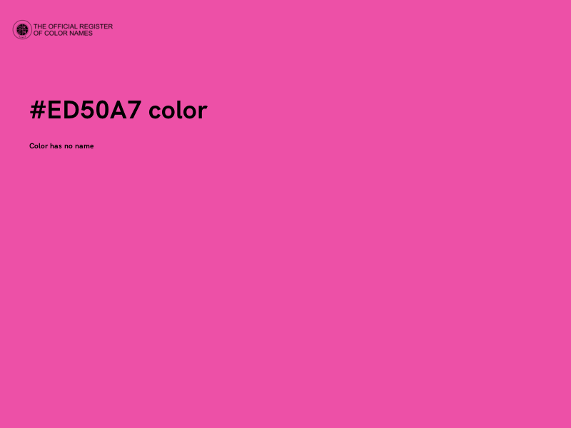 #ED50A7 color image