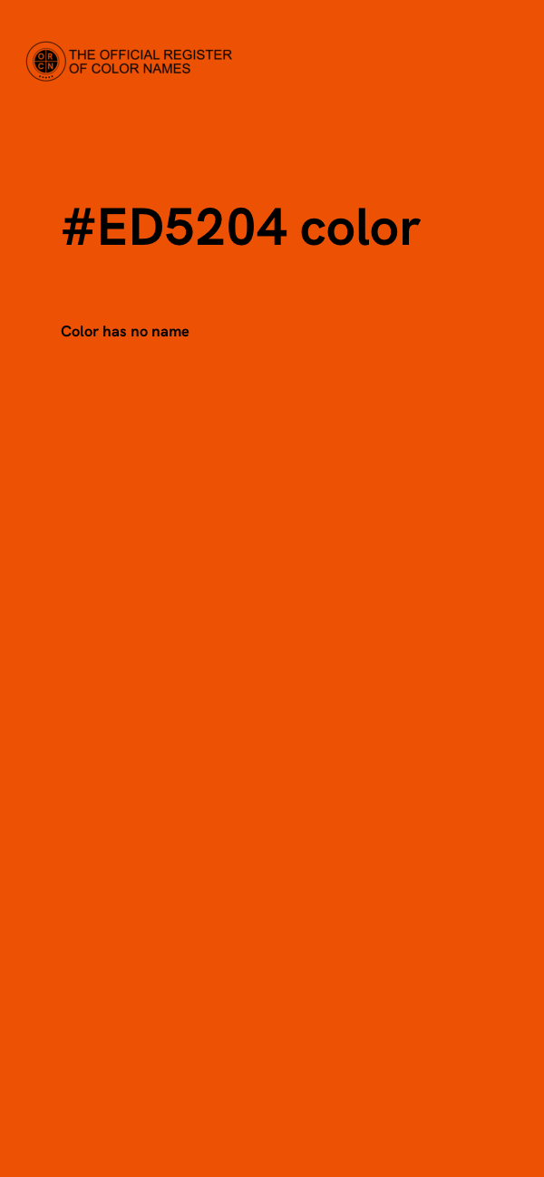 #ED5204 color image