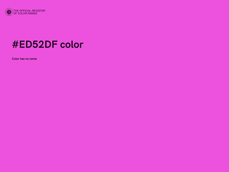 #ED52DF color image