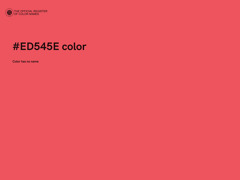#ED545E color image