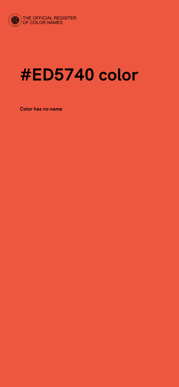 #ED5740 color image