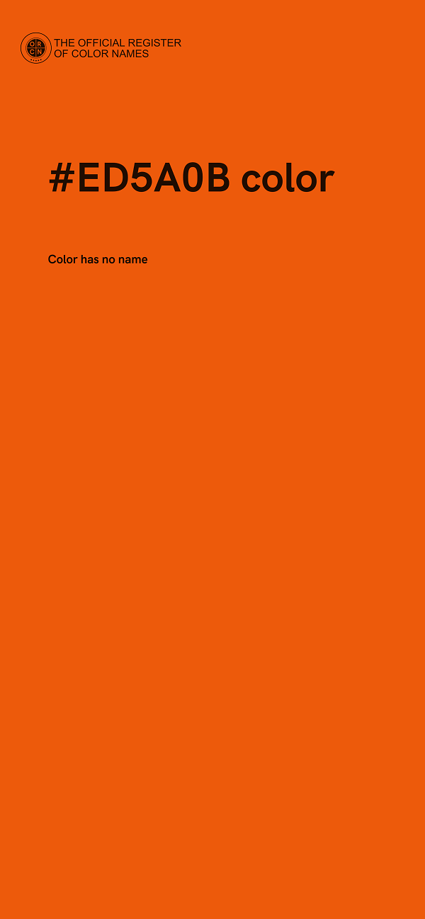 #ED5A0B color image