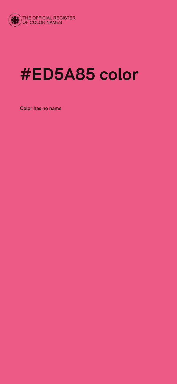 #ED5A85 color image