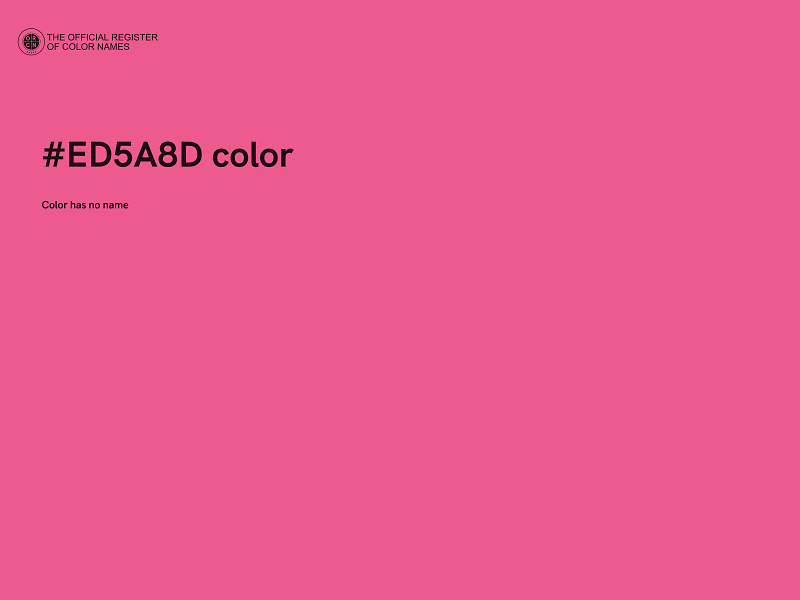 #ED5A8D color image