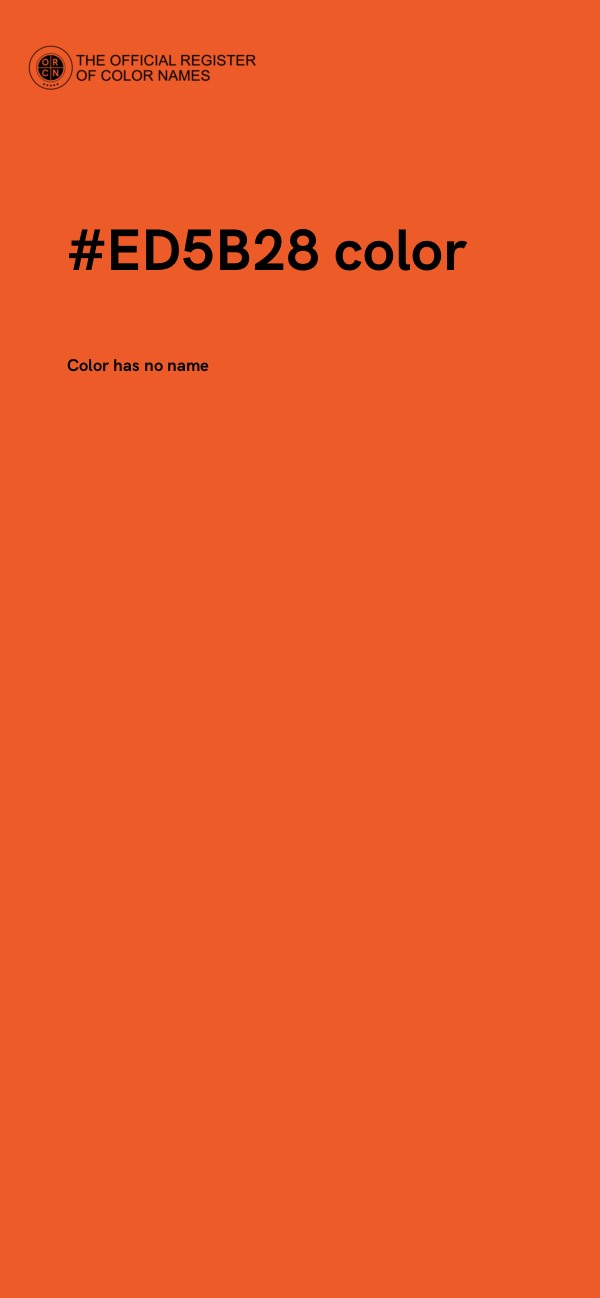 #ED5B28 color image