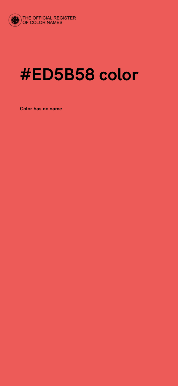 #ED5B58 color image