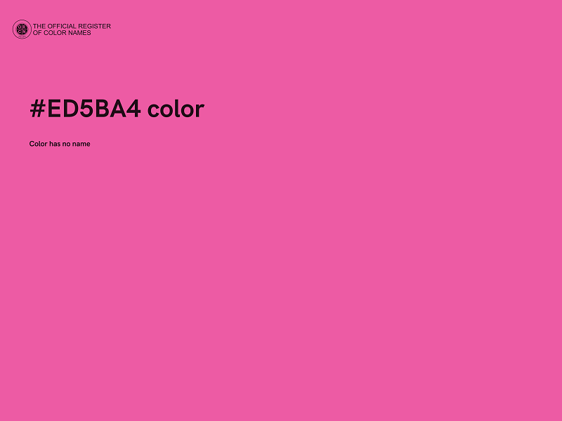 #ED5BA4 color image