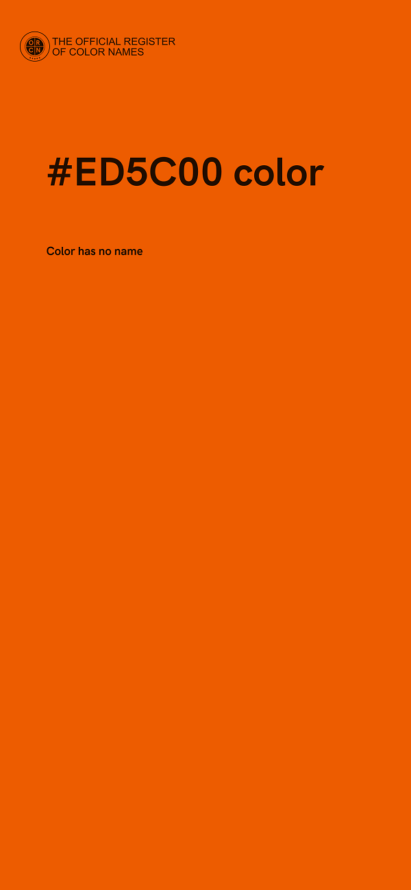 #ED5C00 color image