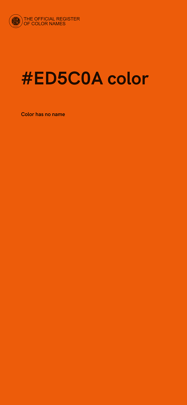 #ED5C0A color image
