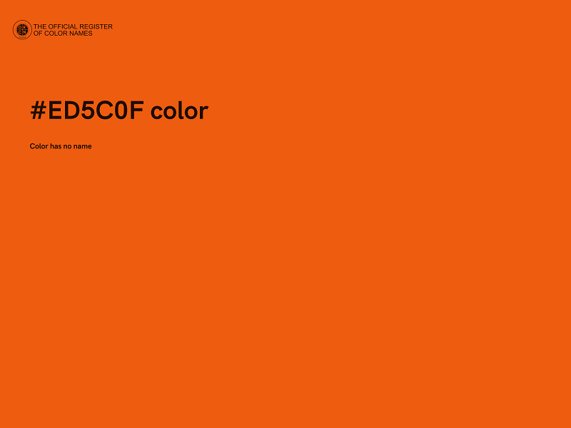 #ED5C0F color image