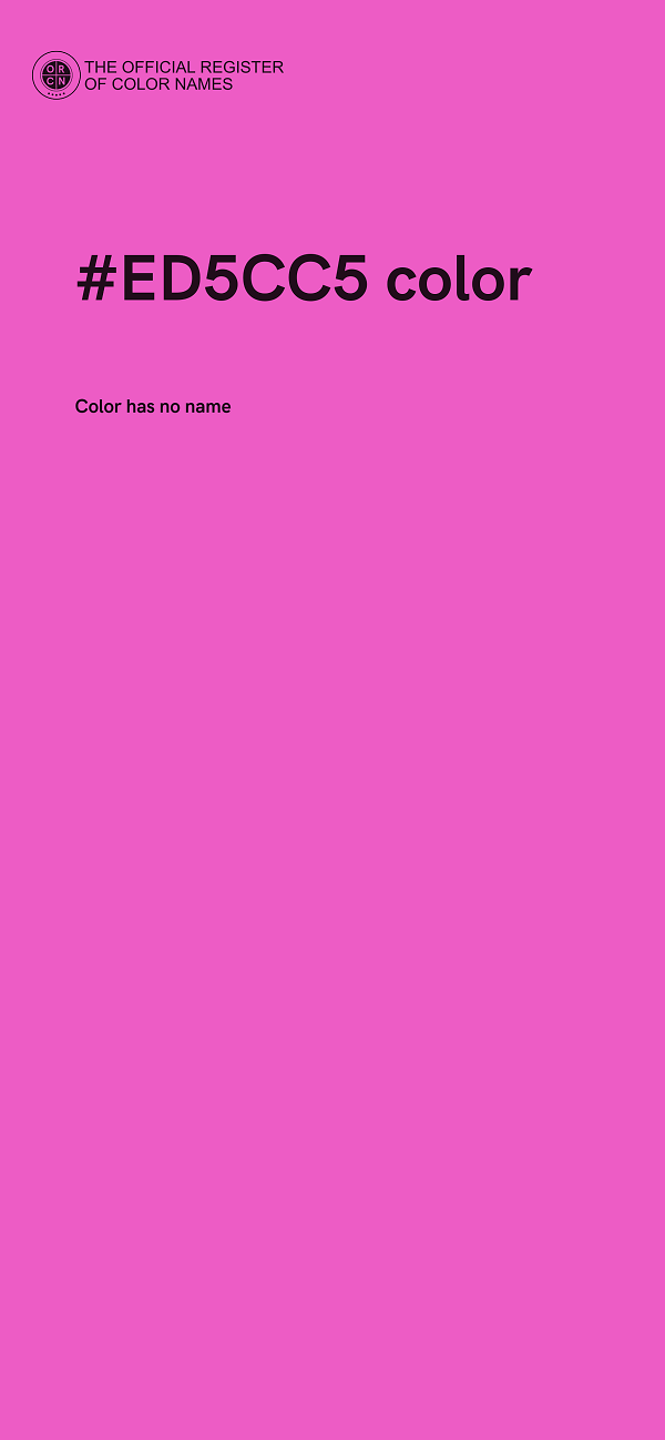 #ED5CC5 color image