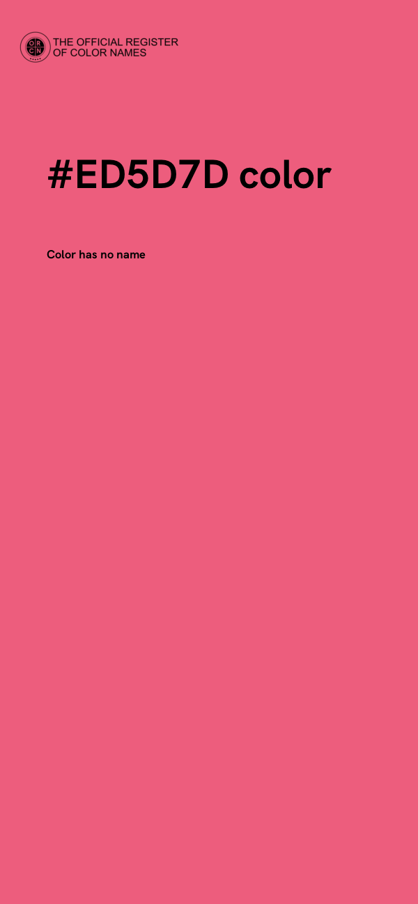 #ED5D7D color image