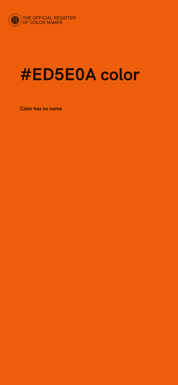 #ED5E0A color image