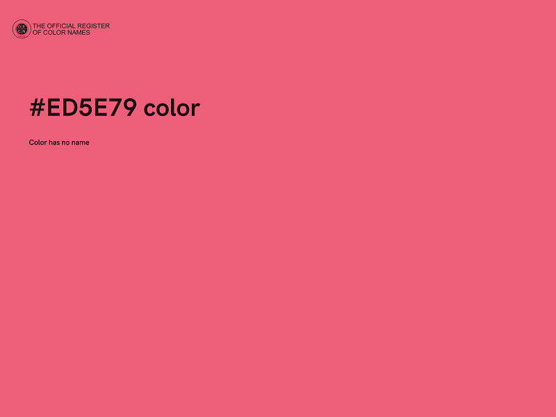 #ED5E79 color image