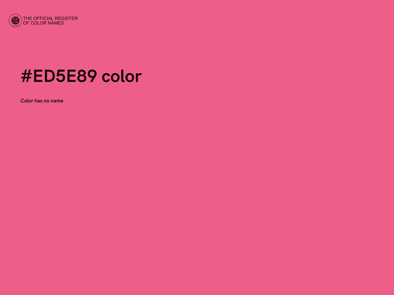 #ED5E89 color image