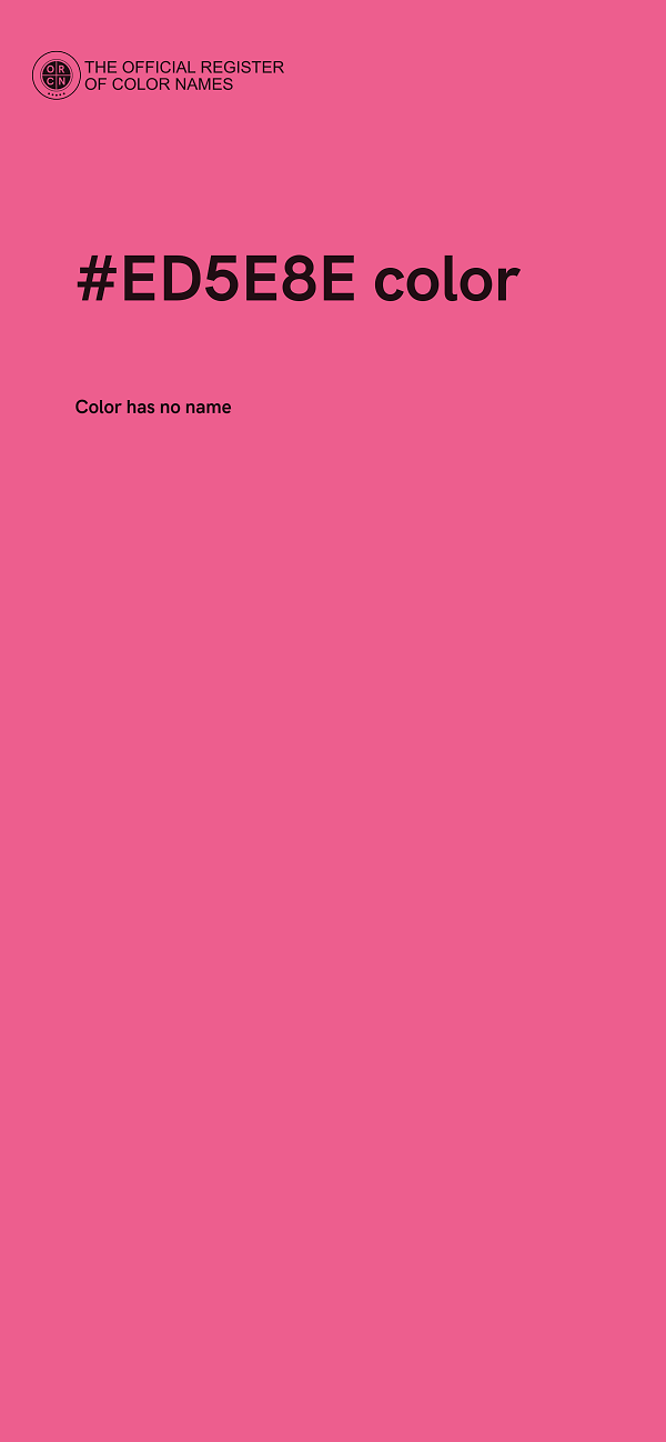 #ED5E8E color image